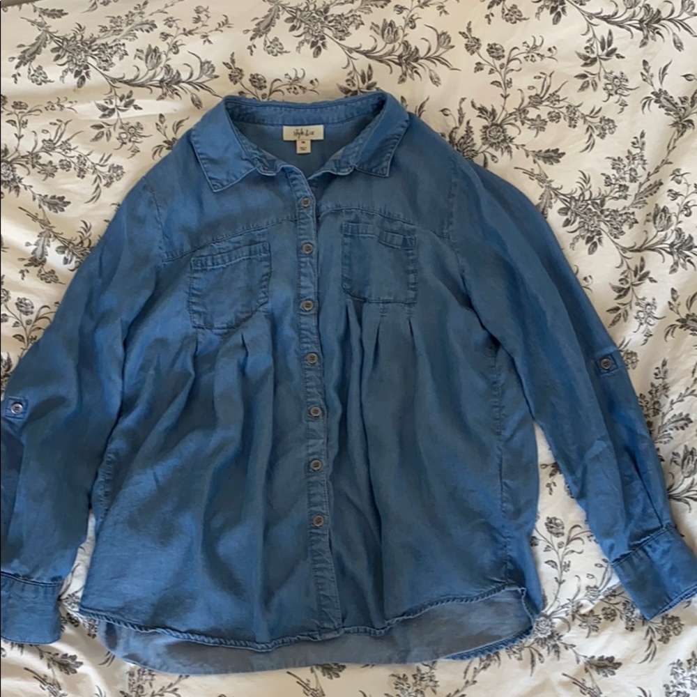 Style and co, button up shirt